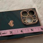 Stylish Green Heart Phone Case with Gold Accents Photo 4