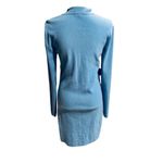 Aritzia Sunday Best Barrymore Dress Long Sleeve Blue MiniSize L Size L Photo 8
