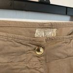 Twin Set women's size 26 tall waist taper leg umber dark tan crop trouser pants Brown Photo 1