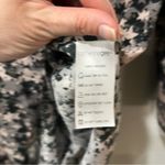 Catherine Gee Dress Long Sleeve Shirt Dress Large Geometric Stars Buttons Silk Black Photo 6