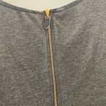 ZARA  W&B Collection Black Leather Collar Gray Dolman Top Back Zip size large Photo 8