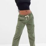 Gap  Easy Cargo Jean Olive Green Tie Waist Women's Size Medium Photo 0