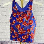 Athleta  Conscious Crop Tank Top Size 1X NWOT Floral red and blue Photo 0