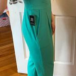 EXPRESS Aqua Green Sweetheart Neck Strapless Jumpsuit New with Tag Photo 4