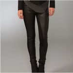 Helmut Lang  Lamb Leather Panel‎ Leggings Pants Sz 2 Photo 1