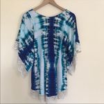 Veronica M  tie dye lace beach swimsuit coverup tunic top stretch XS boho Photo 3