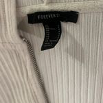 Forever 21 Softgirl White Velvet Zip-up Photo 4