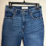 Abercrombie & Fitch  the 90s Ultra High Rise Straight Leg Jeans medium blue sz 28 Photo 2