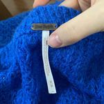 Free People  Lulu oversized waffle knit v-neck slouchy sweater in blue size XS Photo 10