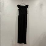 La Femme  25206 Surplice Off the Shoulder Column Gown Black 4 Photo 4