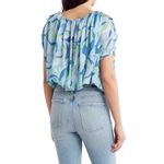 Ramy Brook  Katie Blouse in Blue Quartz Size Small Photo 1