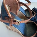 Tory Burch Women's Shaw Denim Espadrille Wedge Sandals Photo 1