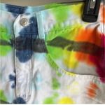 Genetic Genes Tie Dye Jean Shorts High Waisted Size XS Yellow Photo 1