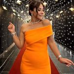 ZARA dress midi maxi sleeveless bodycon hot 🍊 organge fitted wedding evening Photo 6