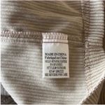 Cream and Tan Peplum Button Down Shirt Size L Photo 12