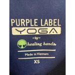 Healing Hands  Purple Label Yoga V-Neck Juliet Scrub Top XS Navy Blue Logo Photo 3