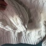 Moon & Madison M White Long Sleeve Cowl Cable Knit Crop Classic Cozy Chic Rib Size M Photo 5