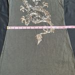 Iisli llsli  Medium Grey With Silver Sequined Dragon Mini Dress  Size Small Photo 4