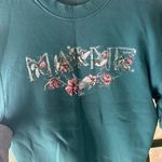 Vintage Floral Maine State Crewneck Small Blue Photo 2