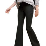 Anthropologie Essential Flare Pant Sz 4 Black Classic Stretch Office Business Photo 0