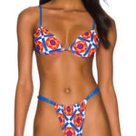 We Wore What  Women’s Adjustable Ruched Mosaic Bikini‎ Bottom Photo 0