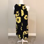 Taylor Toss Yellow Poppy Halter sheath dress Black Size 8 Photo 4