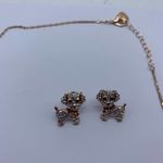 NEW puppy dog earrings & matching dog necklace Photo 9