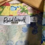 Rachel Antonoff Kitty Strawberry Fruit Print Sleeveless Collared Linen Romper 0 Yellow Photo 11