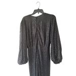 Womens Sparkling Sequin Jumpsuit V Neck Long Sleeve Evening Cocktail Party Sexy Black Photo 3