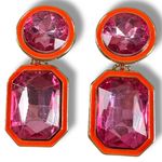 Urban Outfitters Vida Gem Post Earrings in Pink NWT Sparkle Shine Oversized Photo 1
