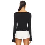 I am gia I.AM.GIA Raven Knit Top in Black XX-Small New Womens Cardigan Photo 2