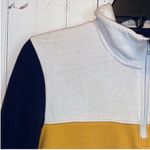 Hollister  Half-Zip Sweatshirt Yellow White Blue Size M Photo 4
