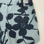 Loft Ann Taylor  Floral Print Linen Blend Shorts‎ Size 0 Photo 3
