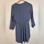 Wilfred Aritzia Brunelle Long Sleeve Mini Dress in Blue Gray size Medium $135 Photo 6