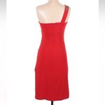 Cache Vintage Gold Label Red One Shoulder Sequin Beaded Formal Dress Size 0 XXS Photo 2
