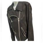 VICI  Black Faux Suede Zipper grunge rocker Jacket Photo 6