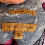 Jachs Girlfriend Red & Blue Plaid Girl  Button-Up Long Sleeve Shirt Size XL Photo 7