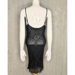 Dolls Kill Black lace sheer widow  sleeveless short dress m/l witchy gothic knit Photo 7