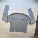 Brandy Melville V Neck Cardigan, button up, light pale blue grey, one size Photo 1