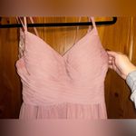 Azazie Maren Allure- A-Line V-Neck Lace Chiffon Floor-Length Dress dusty rose Photo 5