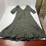 Ganni Abstract Swirl Print Viscose-Crepe Short Sleeve Kalamata Dress Womens US 4 Photo 16