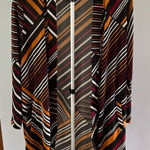 Chico's Women's multi color stripped cardigan with pockets open front size 1 (8) Photo 0