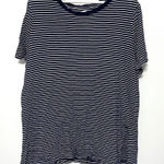 Old Navy  Tunic Striped blue white shirt sleeve ribbed collar size 1X Photo 0