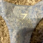 Gymshark Blue and white speckled Sports Bra overlapping Racerback detail Small Photo 3