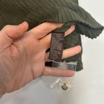 J. McLaughlin  Arlette Sweater XS Knit Rib Stretch Button Turtleneck Solid Green Photo 2