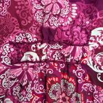 Peaches Floral Medical Scrub Top Women’s Small Mauve Pink Red Nurse Vet Cotton Photo 4