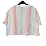 Nike Pastel Rainbow Striped Short Sleeve Cotton Tee Photo 1