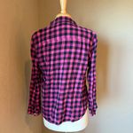 American Eagle  Outfitters Pink and Black Checkered Shirt Flannel Medium Photo 2