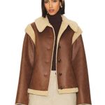 LPA  Bona Sherpa Jacket In Burnished Brown Photo 5