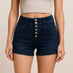 Guess High-Waisted Dark Wash Denim Shorts - Size 25 USA (G7)!! Photo 0